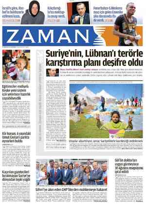 Zaman Gazetesi 29 Ağustos 2012 kapağı