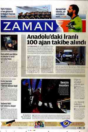 Zaman Gazetesi 1 Eylül 2012 kapağı