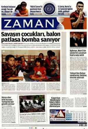Zaman Gazetesi 3 Eylül 2012 kapağı