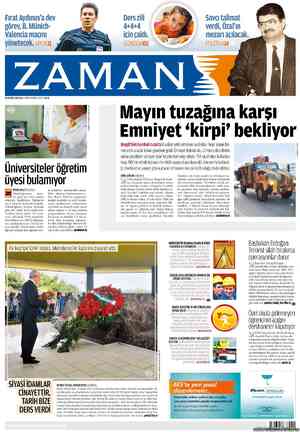 Zaman Gazetesi 18 Eylül 2012 kapağı
