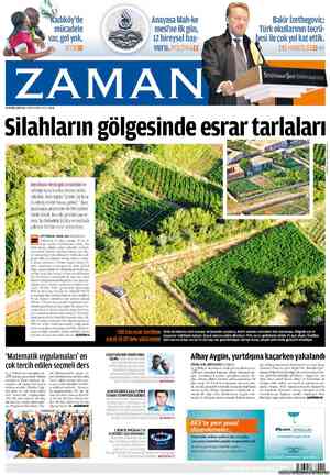 Zaman Gazetesi 25 Eylül 2012 kapağı