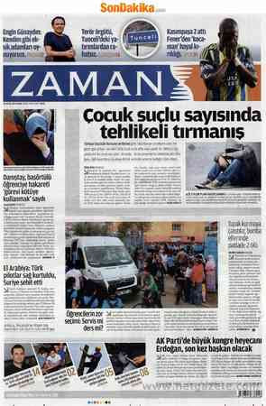 Zaman Gazetesi 30 Eylül 2012 kapağı