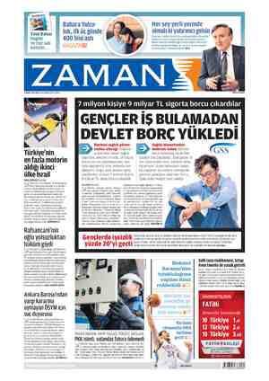 Zaman Gazetesi 17 Mart 2015 kapağı