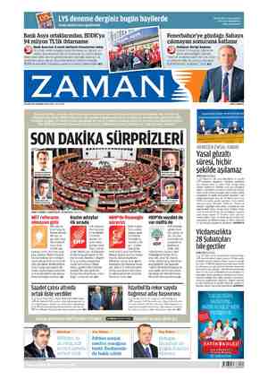 Zaman Gazetesi 8 Nisan 2015 kapağı