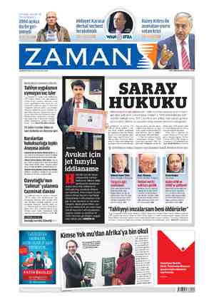 Zaman Gazetesi 28 Nisan 2015 kapağı