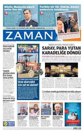 Zaman Gazetesi 1 Mayıs 2015 kapağı