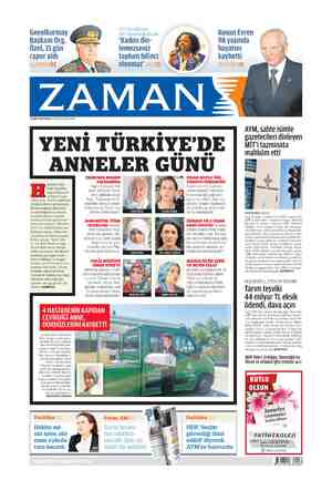 Zaman Gazetesi 10 Mayıs 2015 kapağı
