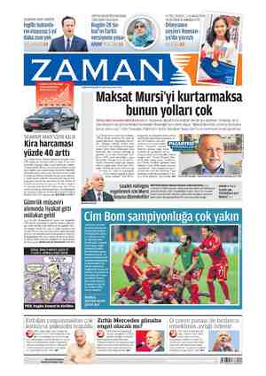 Zaman Gazetesi 25 Mayıs 2015 kapağı