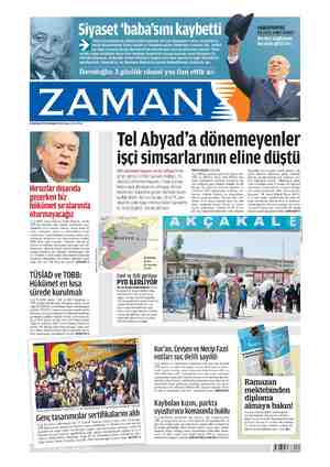 Zaman Gazetesi 18 Haziran 2015 kapağı