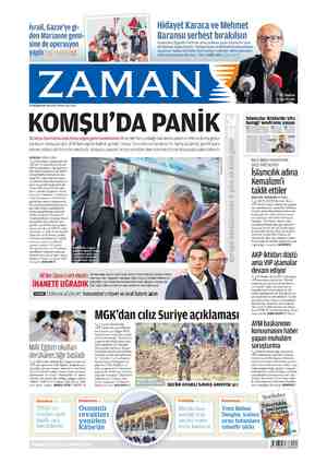Zaman Gazetesi 30 Haziran 2015 kapağı
