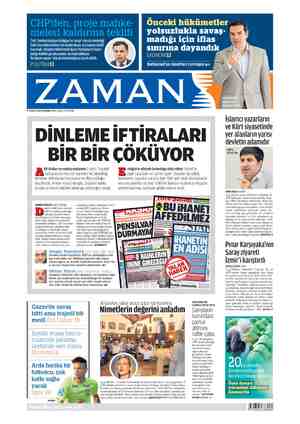 Zaman Gazetesi 9 Temmuz 2015 kapağı