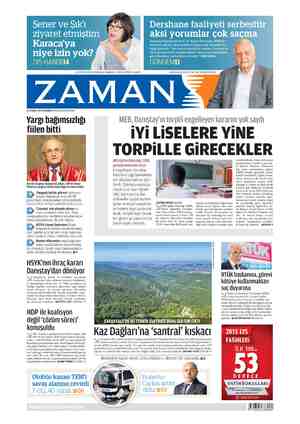 Zaman Gazetesi 16 Temmuz 2015 kapağı