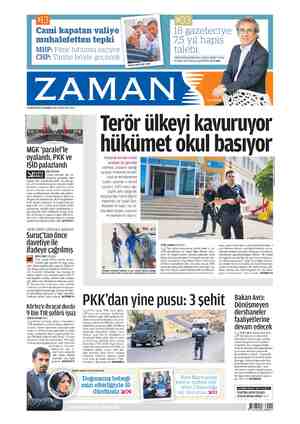 Zaman Gazetesi 5 Ağustos 2015 kapağı