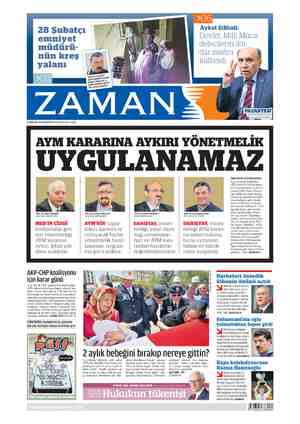 Zaman Gazetesi 10 Ağustos 2015 kapağı