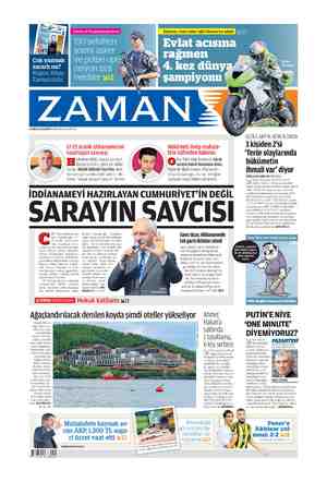 Zaman Gazetesi 5 Ekim 2015 kapağı