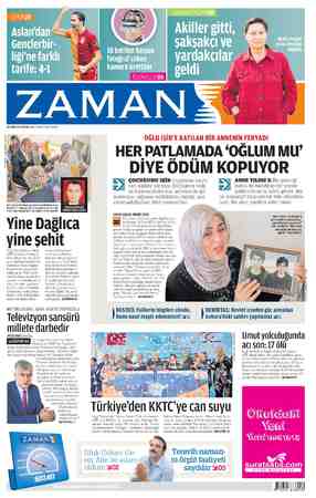 Zaman Gazetesi 17 Ekim 2015 kapağı