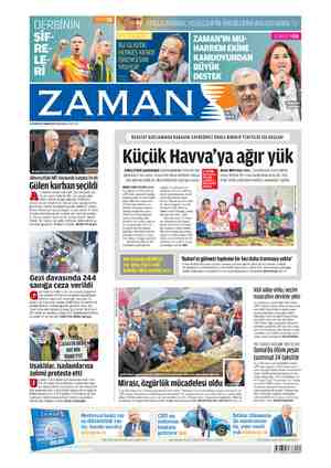 Zaman Gazetesi 24 Ekim 2015 kapağı