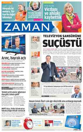 Zaman Gazetesi 25 Ekim 2015 kapağı