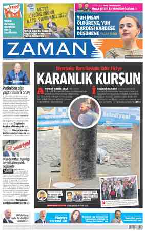 Zaman Gazetesi 29 Kasım 2015 kapağı