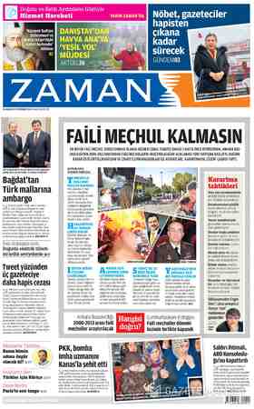 Zaman Gazetesi 10 Aralık 2015 kapağı