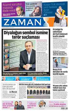 Zaman Gazetesi 19 Aralık 2015 kapağı